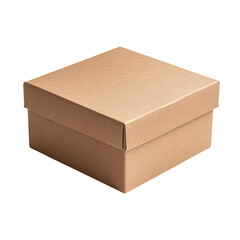 Eco-friendly brown Kraft cardboard box mockup on white background