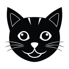Funny Cat head vector illustration
