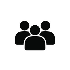 Teamwork Icon Vector Illustration Of Group Of People In Black Color