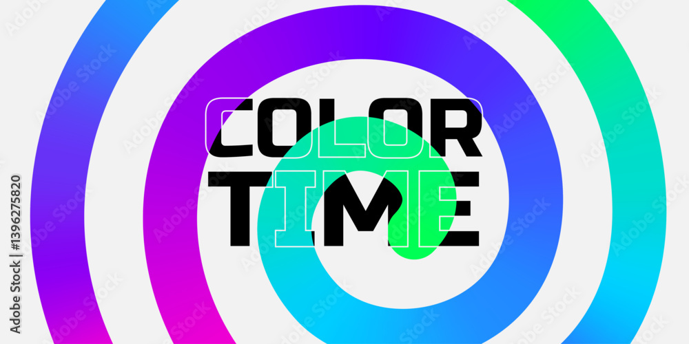 Poster lines with color gradient on a white background. abstract pattern of 3d wavy shapes. vector graphic 