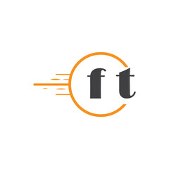 Obraz premium initial monogram logo with circle style design.