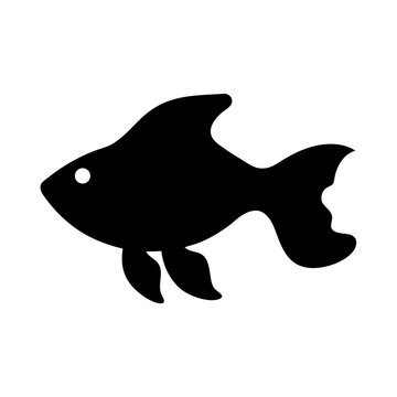 recommend clip art: betta fish black silhouette of a moorish idol fish aquatic animal ocean life- simple black silhouette of a betta fish tropical sea life animal icon,