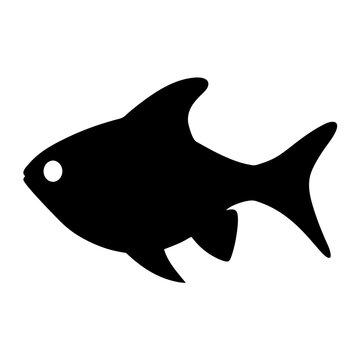 recommend clip art: black skirt tetra fish black silhouette of a moorish idol fish aquatic animal ocean life- simple black silhouette of a black skirt tetra fish tropical sea life animal icon,