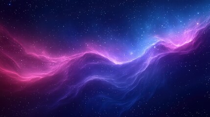 Cosmic nebulae swirling in deep space.  Vibrant purple and blue nebulae against a backdrop of star-studded darkness