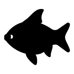 congo tetra fish black silhouette of a moorish idol fish aquatic animal ocean life- simple black silhouette of a congo tetra fish tropical sea life animal icon,