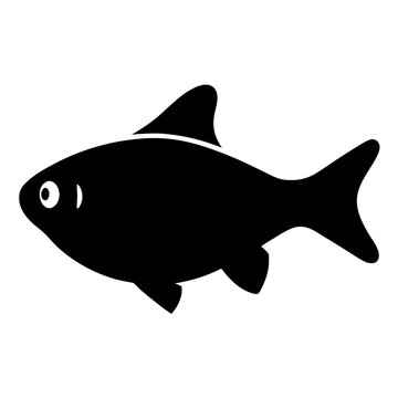 recommend clip art: ember tetra fish black silhouette of a moorish idol fish aquatic animal ocean life- simple black silhouette of a ember tetra fish tropical sea life animal icon,