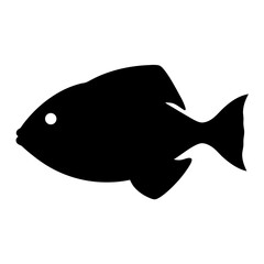 green terror fish black silhouette of a moorish idol fish aquatic animal ocean life- simple black silhouette of a green terror fish tropical sea life animal icon,