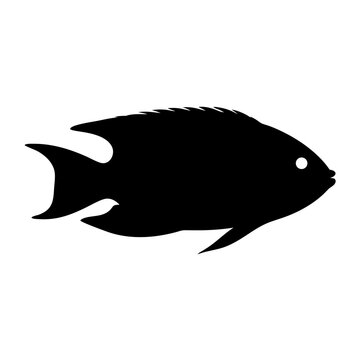 recommend clip art: gourami fish black silhouette of a moorish idol fish aquatic animal ocean life- simple black silhouette of a gourami fish tropical sea life animal icon,