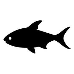 lemon tetra fish black silhouette of a moorish idol fish aquatic animal ocean life- simple black silhouette of a lemon tetra fish tropical sea life animal icon,
