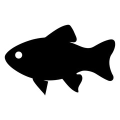 siamese algae eater fish black silhouette of a moorish idol fish aquatic animal ocean life- simple black silhouette of a siamese algae eater fish tropical sea life animal icon,
