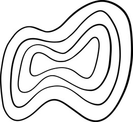 Hourglass Blob with Bold Curves and Fluid Layers