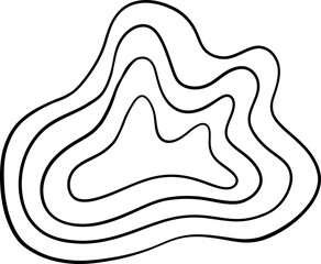 Flame-Like Abstract Blob with Irregular Contours