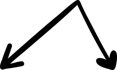 Double headed arrow with vertical motion