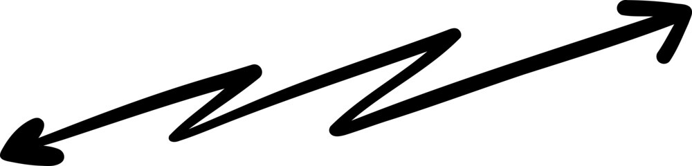 Zigzag arrow with sharp pointed edges