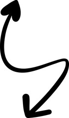 Zigzag arrow with sharp pointed edges