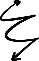 Zigzag arrow with sharp pointed edges