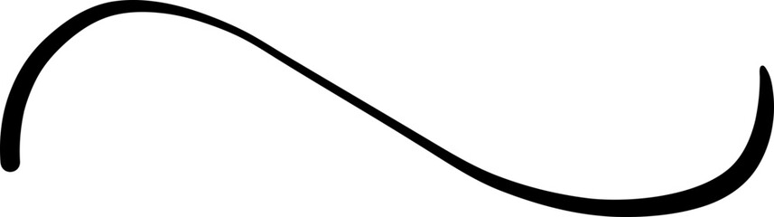 Bold vertical swirl with tight lower curl