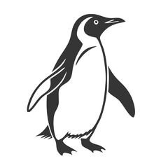 Cute Cartoon Penguin Collection – Vector Set with Ice Cream, Heart Balloon, Speech Bubble, Sign, and Arctic Scene.