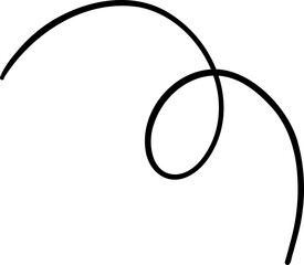 Curved abstract line with large flowing arc