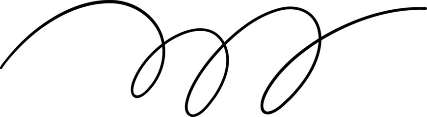 Rounded abstract swirl with tight lower curl