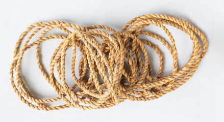 rope on a white background
