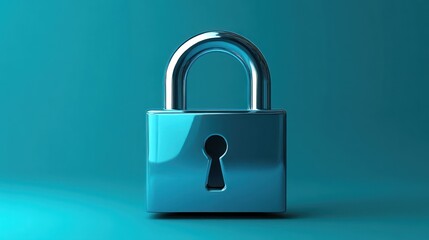 Fototapeta premium Secure Lock Icon Digital Protection and Safety Symbol for Cybersecurity Privacy and Data Sec