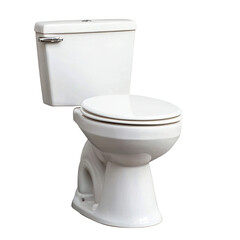Modern sanitary ware toilet cutout background home decor minimalist design front view clean aesthetics