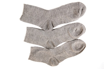 Socks on a white background