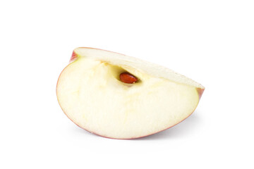 Piece of fresh ripe apple isolated on white