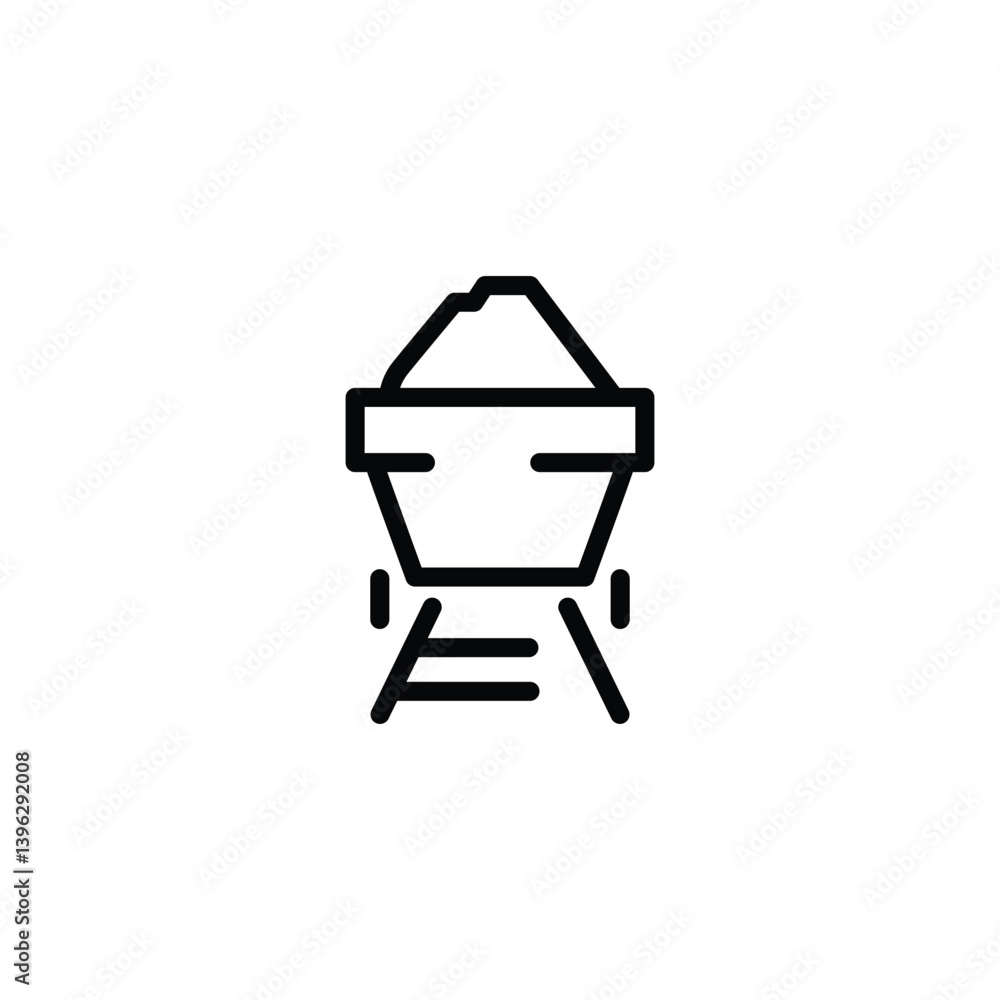 Poster gold mine outline icon vector design good for web or mobile app
