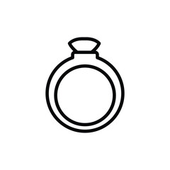 wedding ring outline icon vector design good for web or mobile app