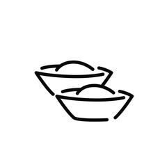 chinese gold outline icon vector design good for web or mobile app