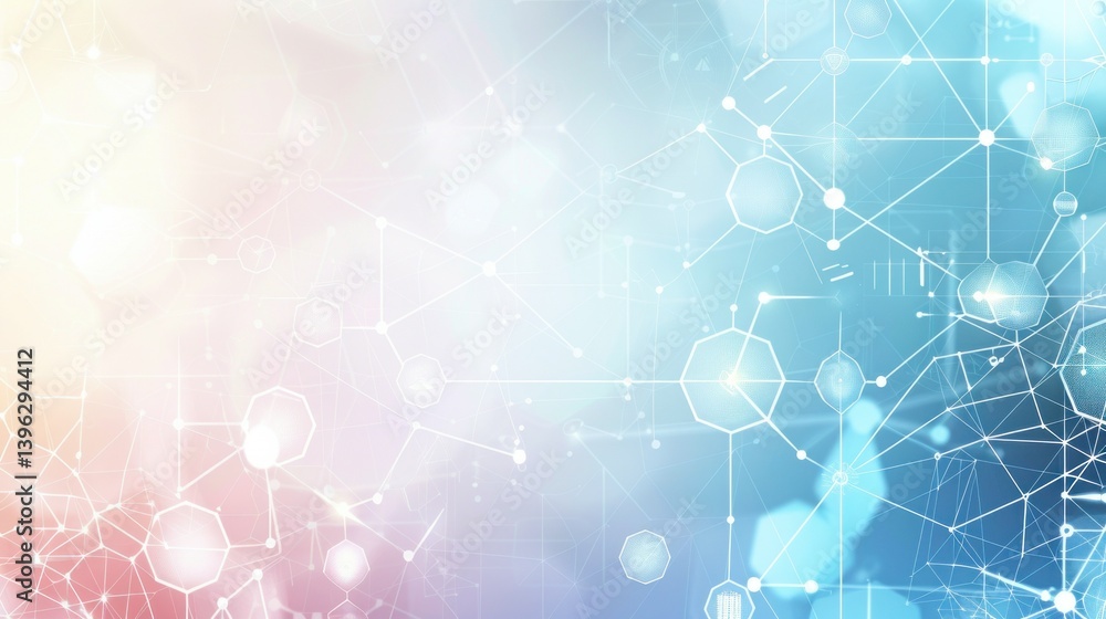 Poster tech-inspired background with smart technology connections and icons stock photo --ar 16:9 --style r