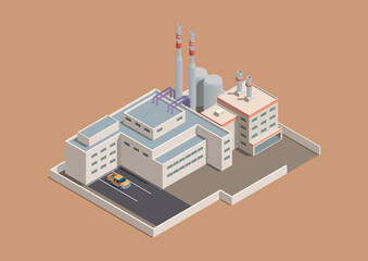 Isometric industrial building