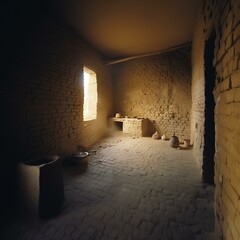 Ancient Mesopotamian Brick Kitchen Interior of excellence in splendor beyond compare with grace