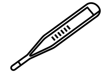 digital thermometer  silhouette vector