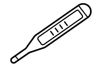 digital thermometer  silhouette vector