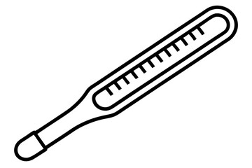 digital thermometer  silhouette vector