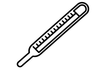 digital thermometer  silhouette vector