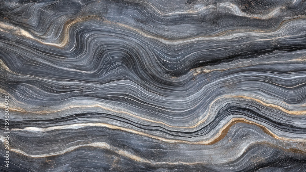 Poster abstract dark gray gold and white swirling marble texture fluid art background with dynamic patterns