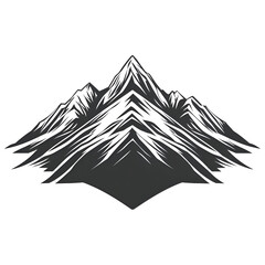 Majestic Snow-Capped Mountains Rising Against a Clear Blue Sky in a Vast, Untamed Wilderness Landscape