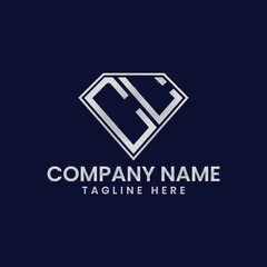 Obraz premium Simple Letter Logo in Diamond Frame