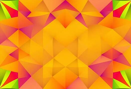 Abstract origami-style multicolor triangular pattern with gradient, geometric design, triangle, polygonal background
