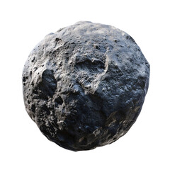 Fototapeta premium Realistic Beautiful Asteroid Isolated on Transparent Background in High Resolution