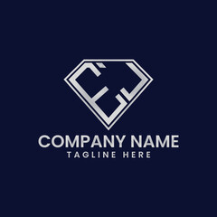 Obraz premium Simple Letter Logo in Diamond Frame