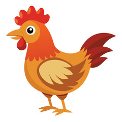 Hen isolated on white background