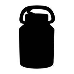 A Black Silhouette Image of a Milk Jug with a Handle