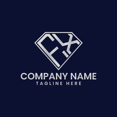 Fototapeta premium Simple Letter Logo in Diamond Frame