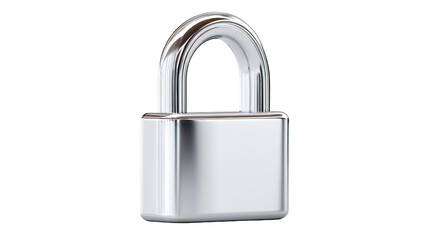 Fototapeta premium A sleek metallic padlock with a simple clean design