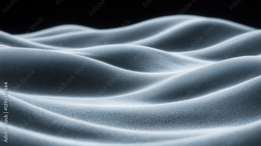 Poster abstract grayscale undulating hills with textured particles